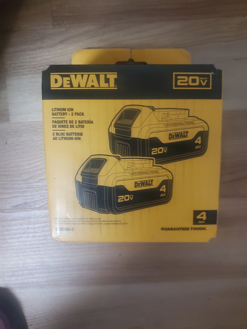 DEWALT 20V Lithium-Ion 4Ah Battery Pack (2-Pack) - Yellow/Black